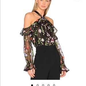 Alexis Kylie Top in black garden